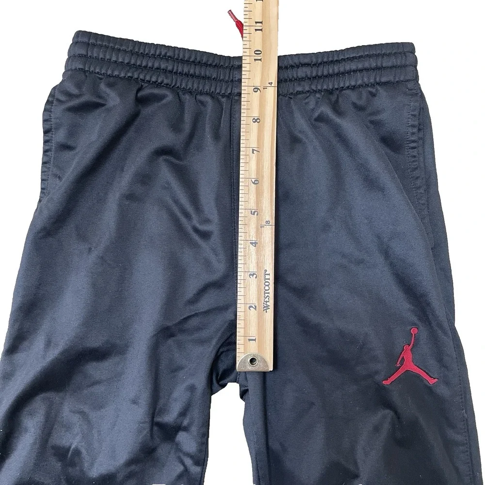 Nike Air Boys Medium‎ Jordan Joggers Black Sweatpants Red Jumpman Logo 10-12 Yrs